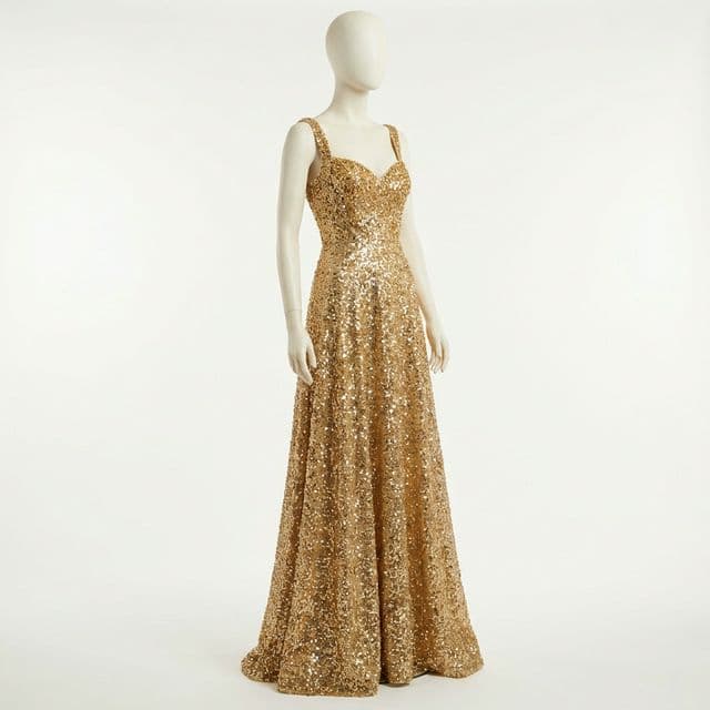 ຊຸດເດສ ສີຄຳ ປະດັບເພັດ