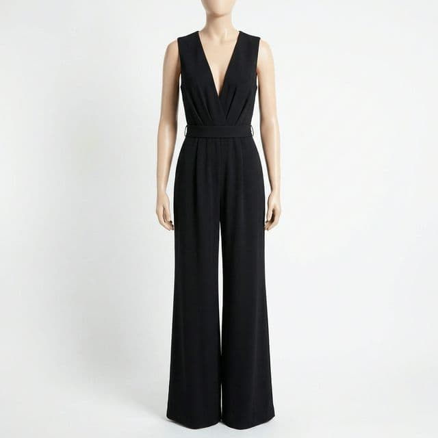 ໂສ້ງຊຸດ Jumpsuit ສີດຳ Elegant