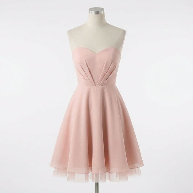 ເດສ Cocktail ສີບົວ ສັ້ນ