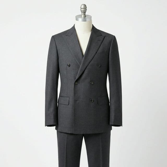 ຊຸດສູດ ສີເທົາ Double-Breasted