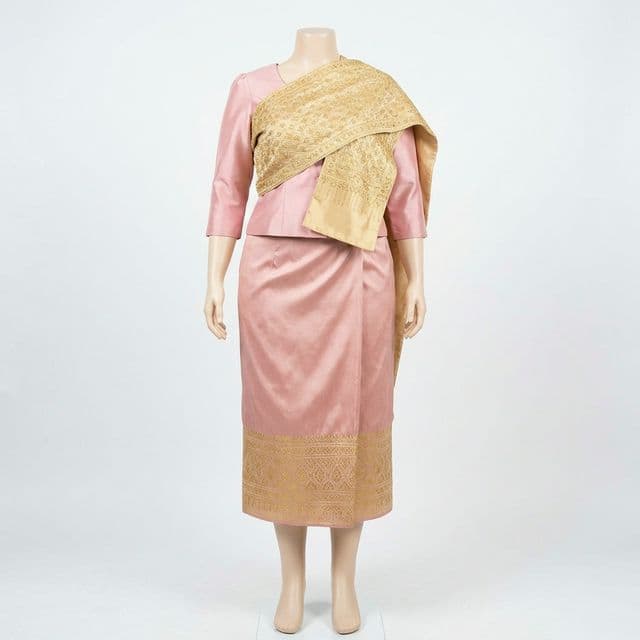 ຊຸດປະເພນີ ສີບົວທອງ ງານບຸນ